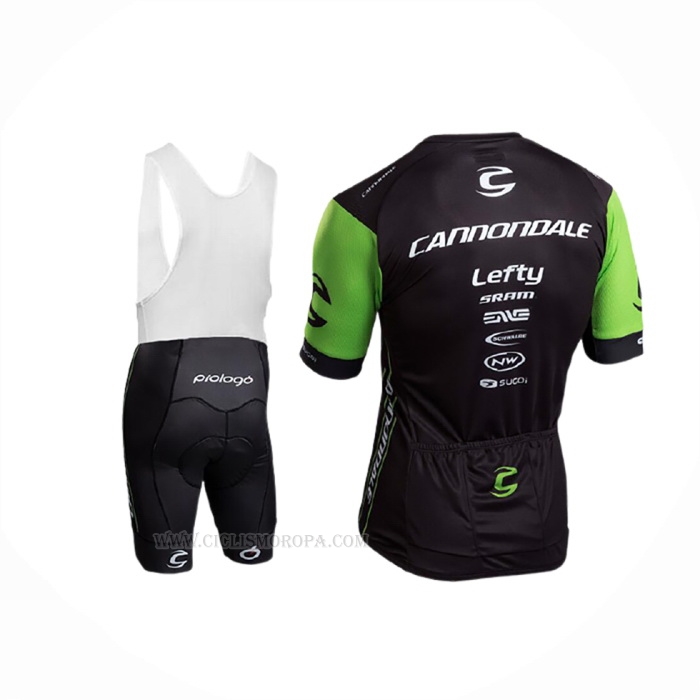 2017 Ropa Ciclismo Cannondale Verde Negro Mangas Corta y Culotte Corto